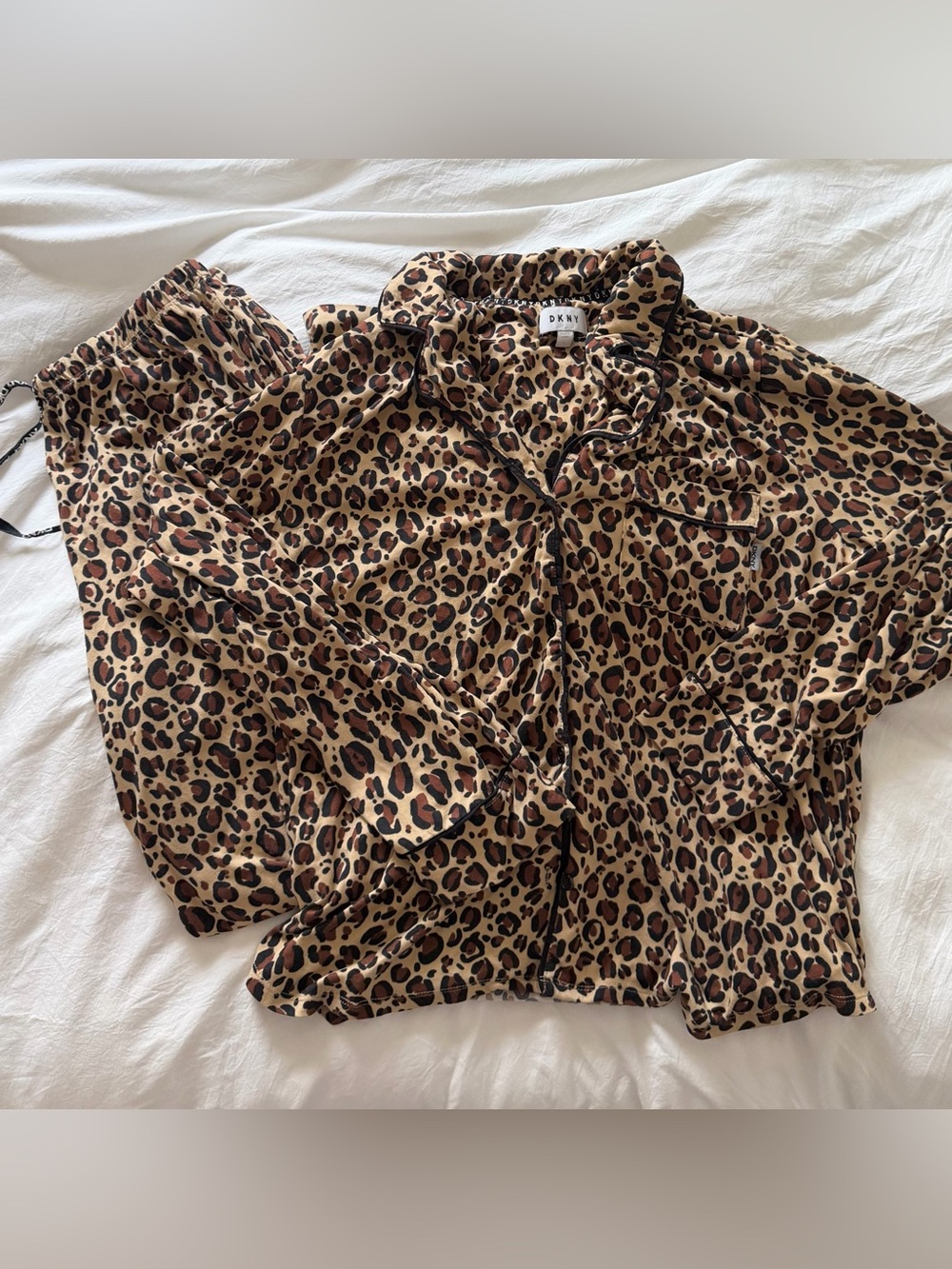 DKNY cheetah print pj set